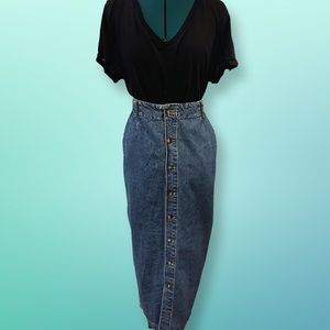Denim Maxi Skirt